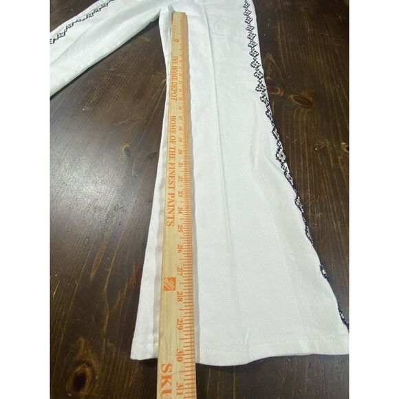 Ralph Lauren Jeans Southwestern Beaded Bootcut White Boho Sz 4 Embellished chic - Picture 9 of 15